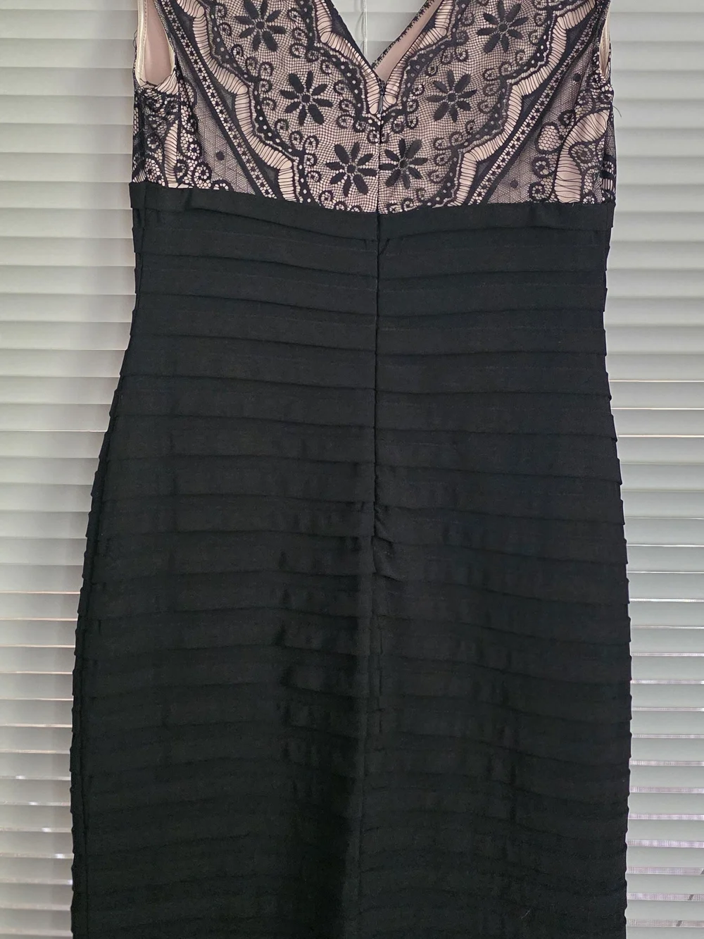 Dress Barn Black and Cream Midi Dress